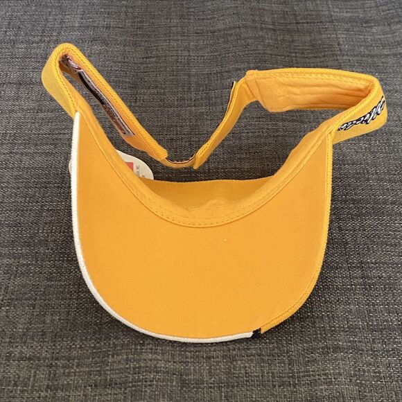 Michigan Wolverines Big Boy Adult Visor Hat Outdoor Cap Blue Yellow Letter Logo - Picture 5 of 5